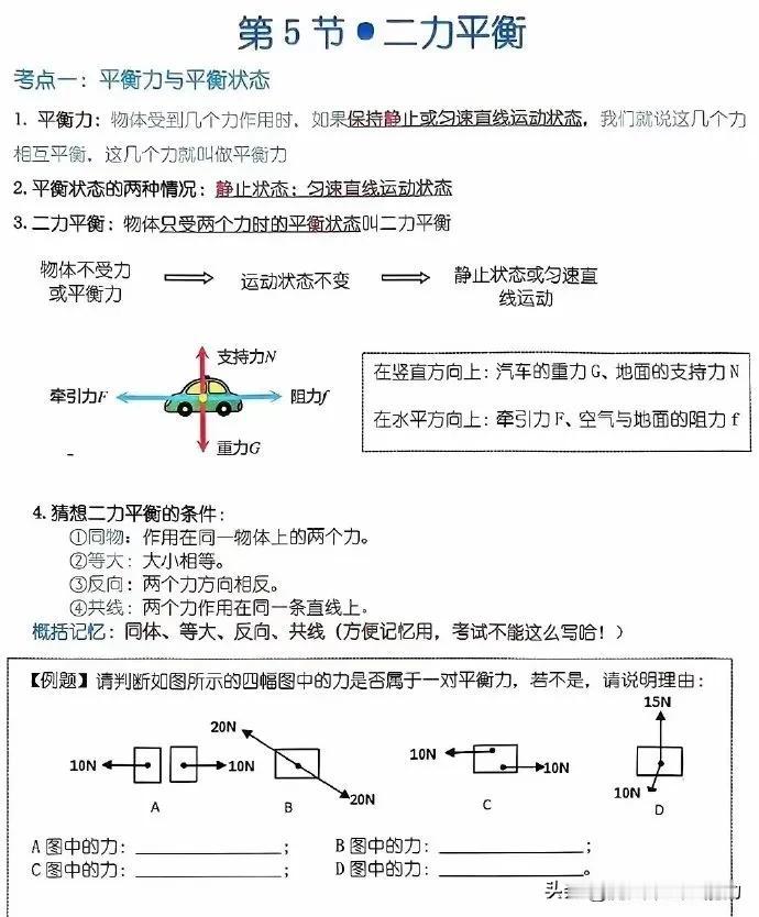 初中物理二力平衡知识精讲一本【生物地理会考】冲刺卷真题分类考点考频归纳视频