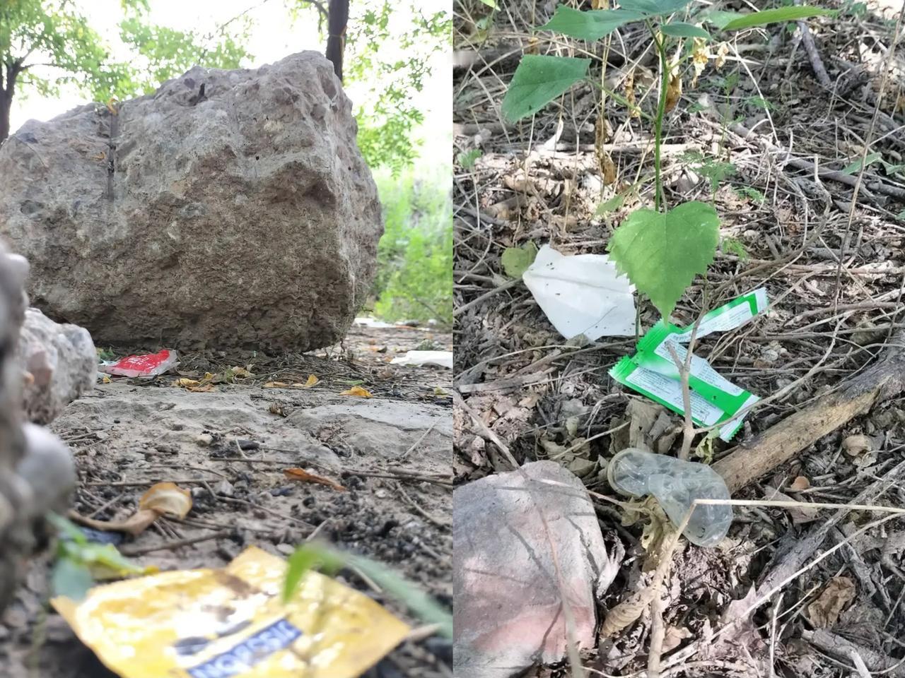 现在年轻人爬山，是来“野”还是来造孽啊[捂脸哭]半山腰一片空地上全是垃圾，竟然