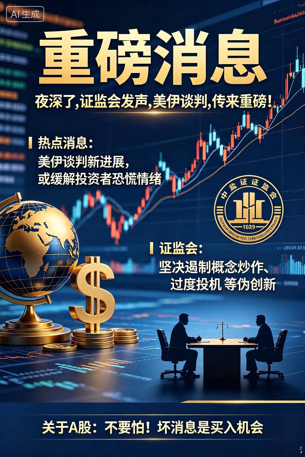 美伊问题谈判夜深了,证监会发声,美伊谈判,传来重磅！一、热点消息①美伊谈判传出