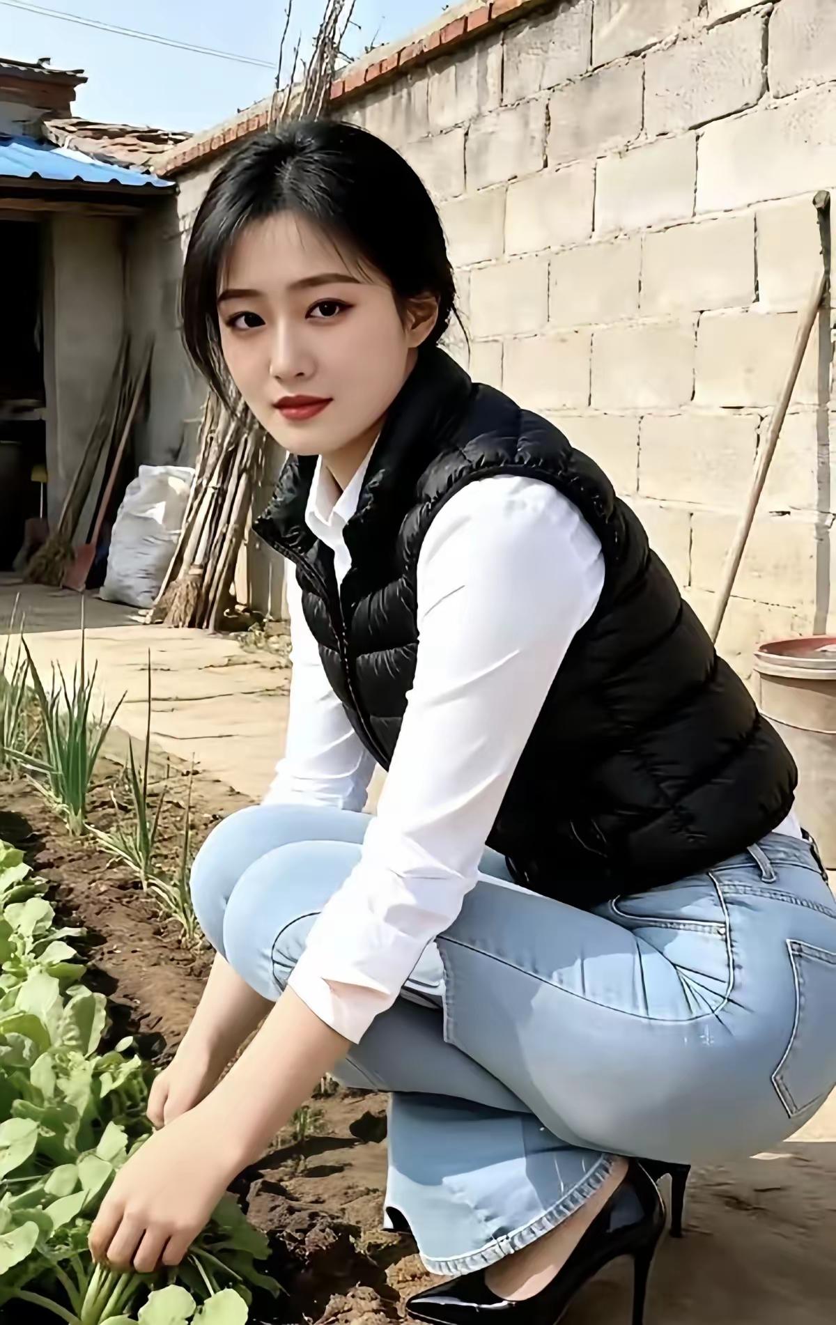 都市女孩下乡体验田园生活，感受自然之美！🌿🌸