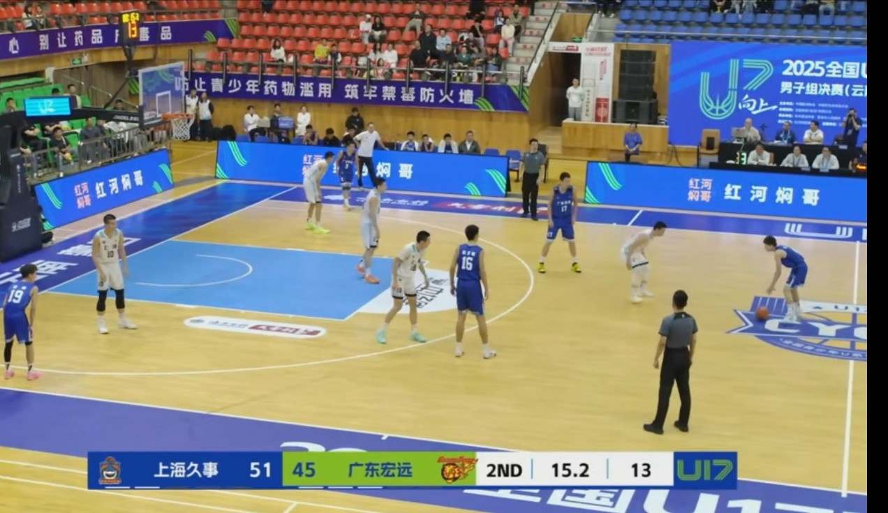 宏远U17这球其实好打，不给你锋线打定点，后卫线挡拆完坚决杀篮下造杀伤就好。但是