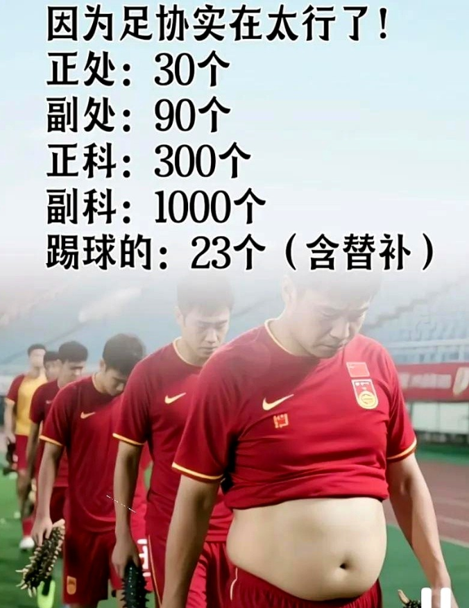 东方大国的男足为什么这么烂，至今不解散的原因是什么？当然是足协上下有几千人养
