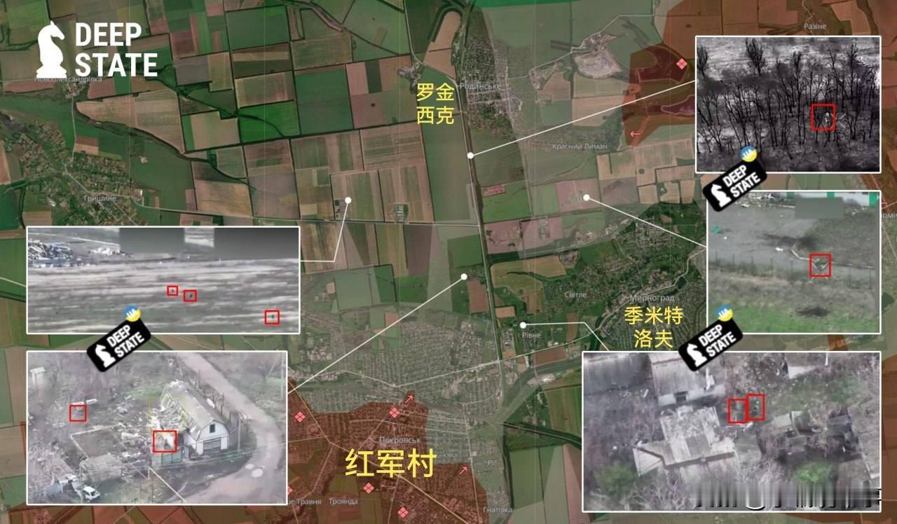昨天，乌克兰信源DeepState报告了红军村和季米特洛夫市的最新战况。不过