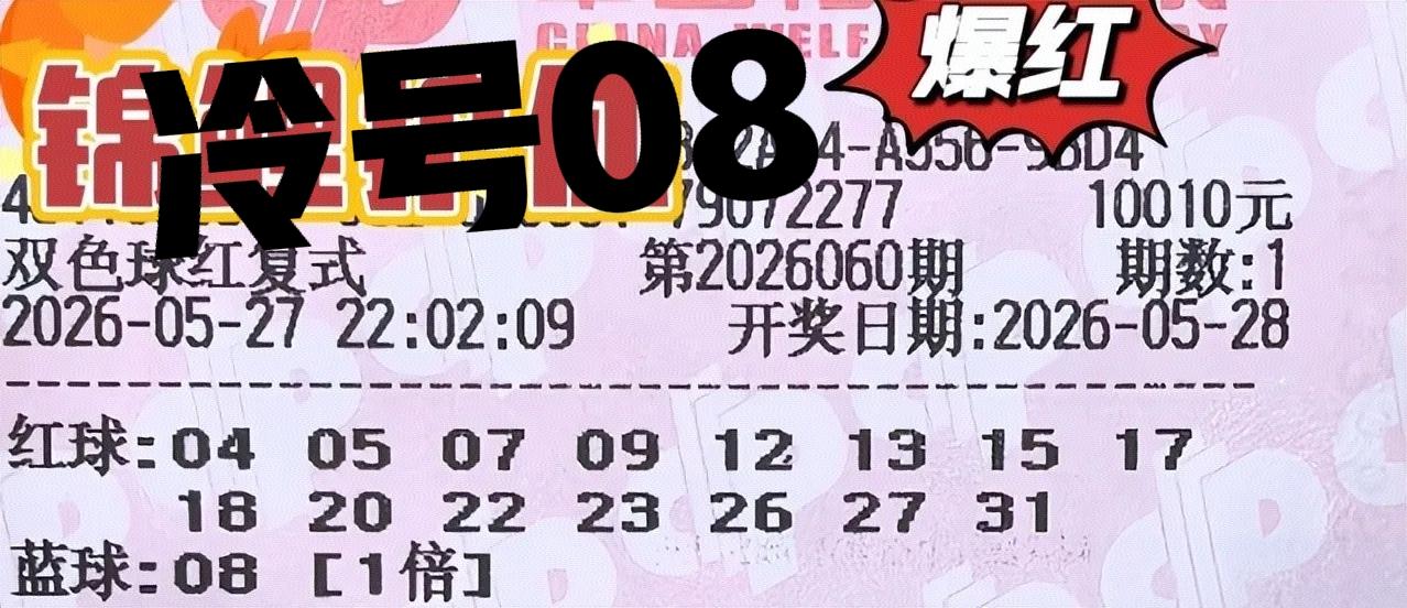 万元票都是冷号08，期待值拉满！直接拉满！本期会不会蓝码爆冷，但不是开09，而是