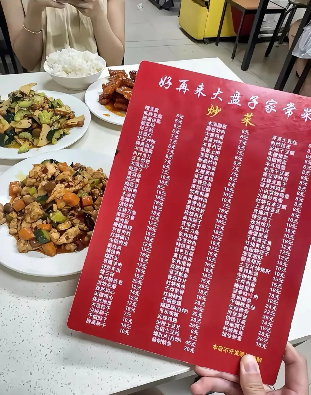 楼下东北菜馆的感人物价