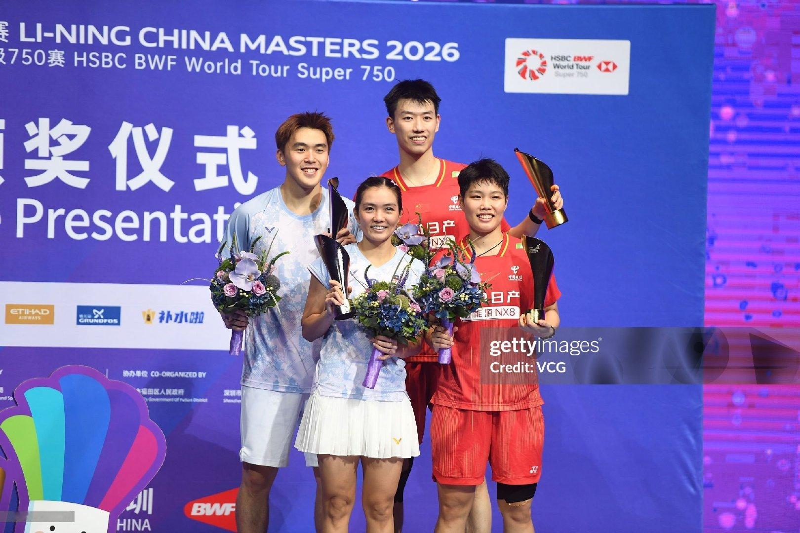 📷凤凰组合🏅（3）#中国羽毛球队#超级爱看两位站上领奖台#2026年中国羽毛球大师赛#​
