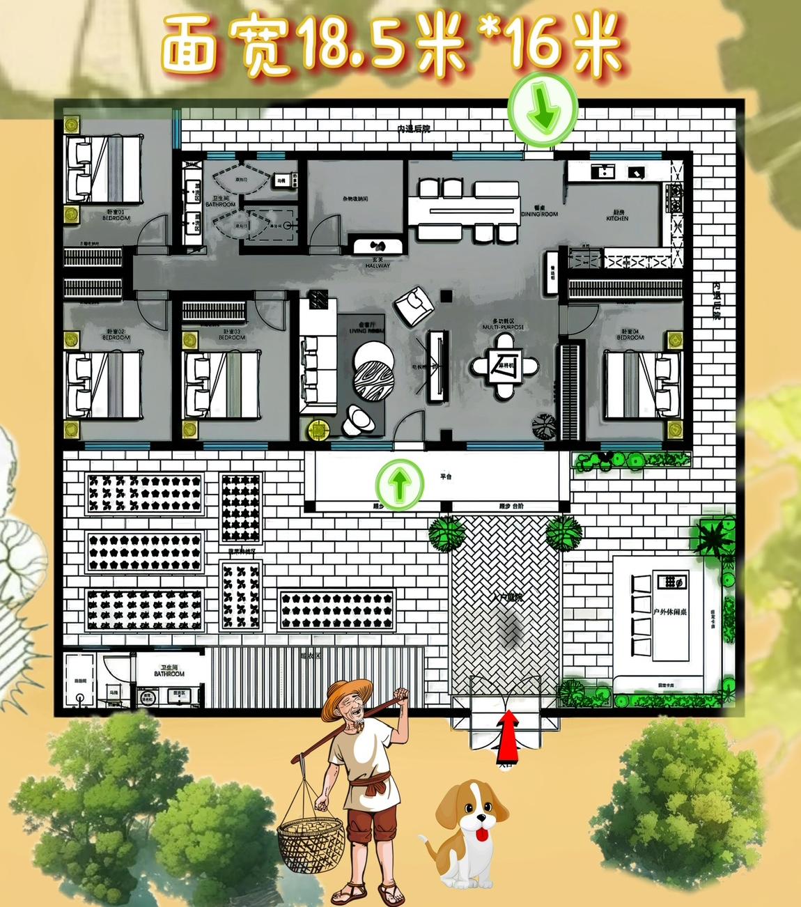 自建房也有自己的磁场，决定你的圈子，向右偏一分是四合院，向往左走二步就是自建宅，