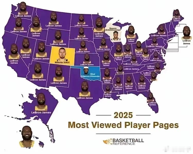 詹姆斯依旧是热度最高的篮球巨星！美国本土做了一个NBA球星调查，41岁的詹姆斯竟