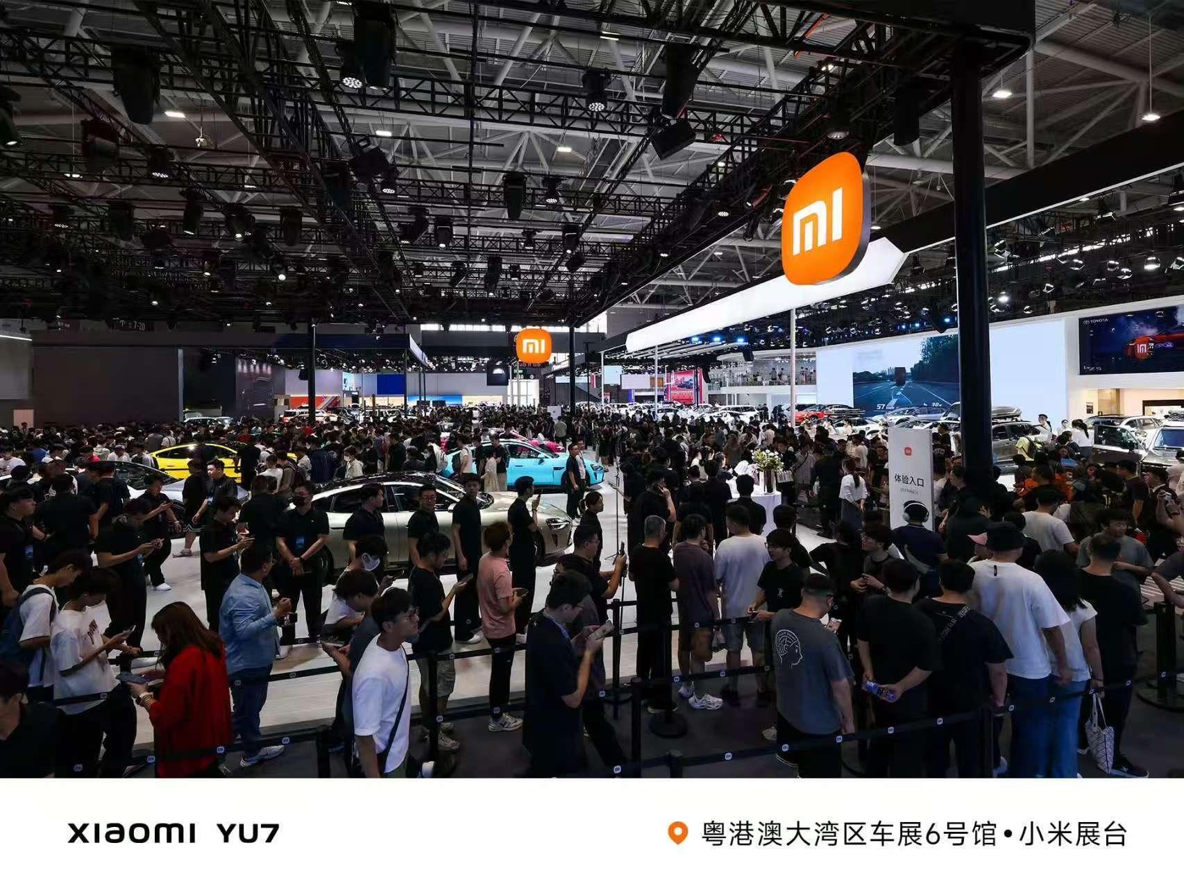 小米YU7已经成为粤港澳车展的最强流量儿，一方面是因为YU7一如既往的设计在线，