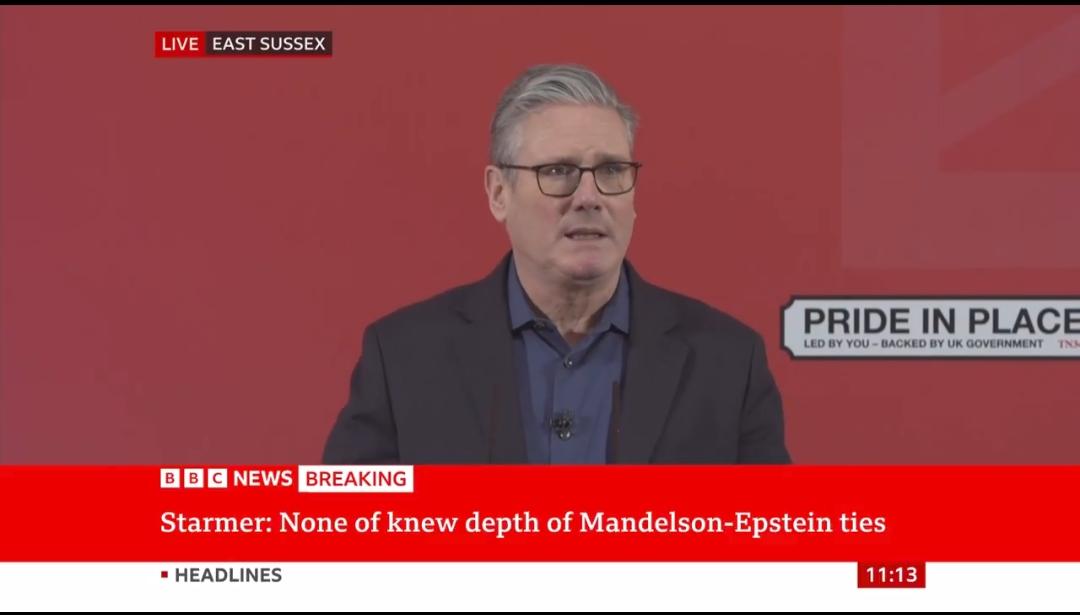 新闻快讯突发新闻——英国首相斯塔默就曼德尔森与爱泼斯坦丑闻致歉！英国