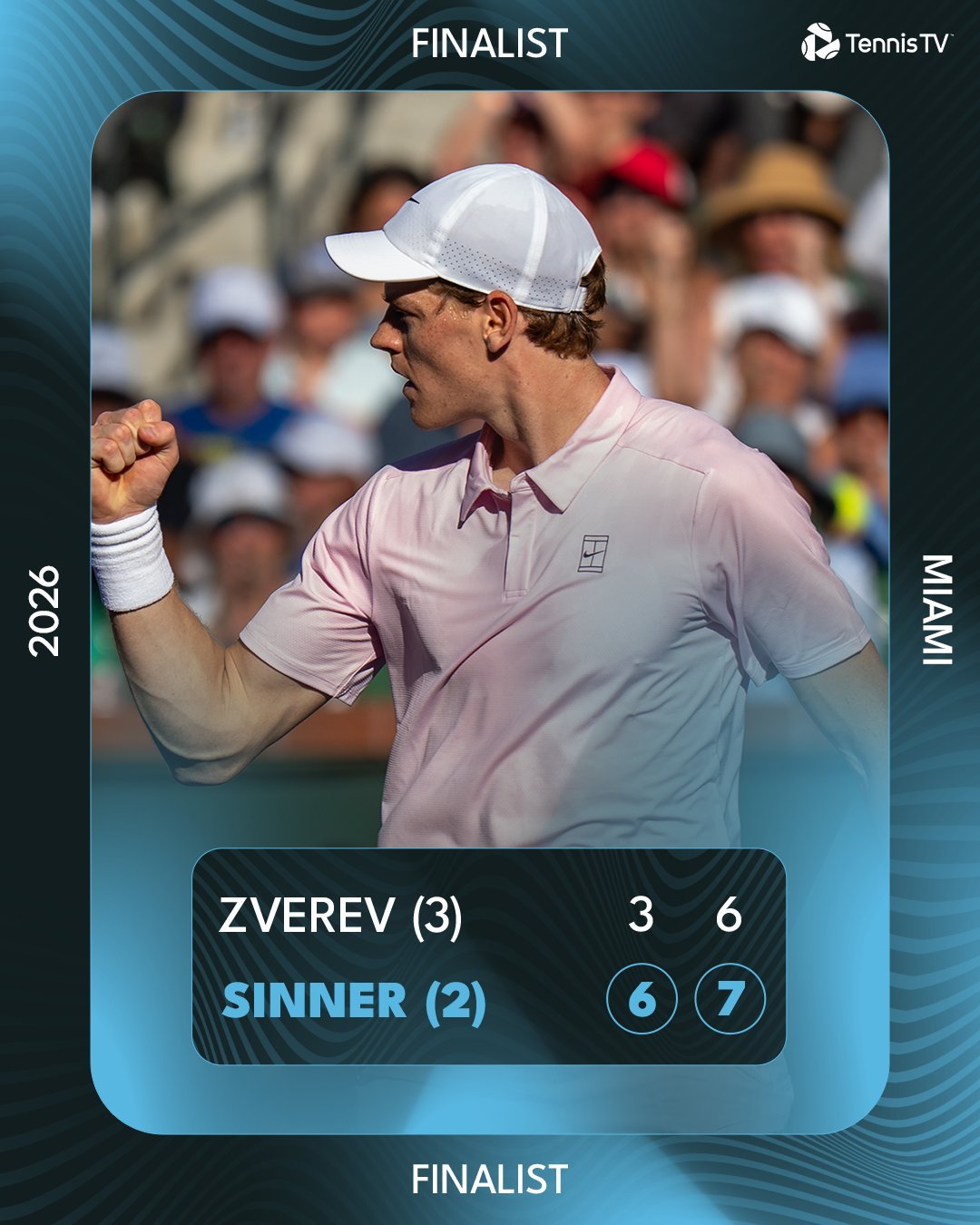 辛纳真是厉害，第二盘最后阶段状态说提升就提升，各种Ace甚至目测全部都是一发进区