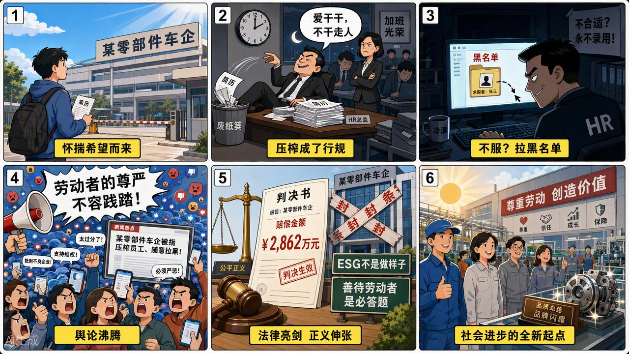 某零部件车企坑害劳动者事件，希望是一个社会进步的全新起点如果说中国社会的大问