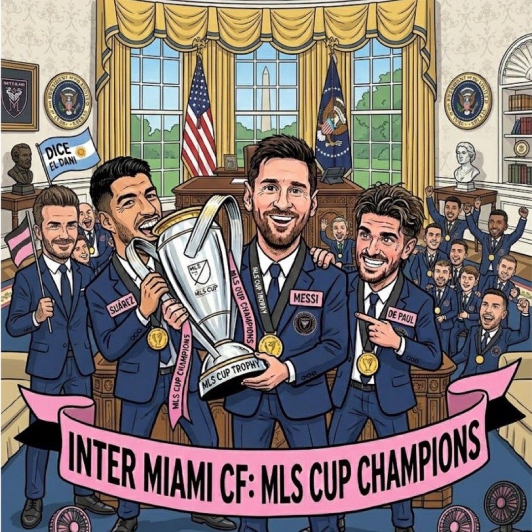 迈阿密国际队即将前往白宫🇺🇸据《TheAthletic》报道，迈阿密国际队