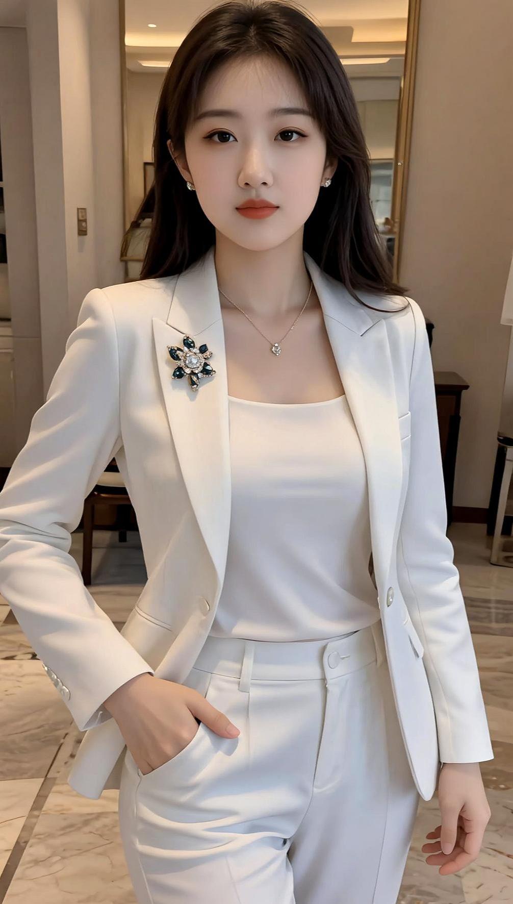 AI白衣知性佳人