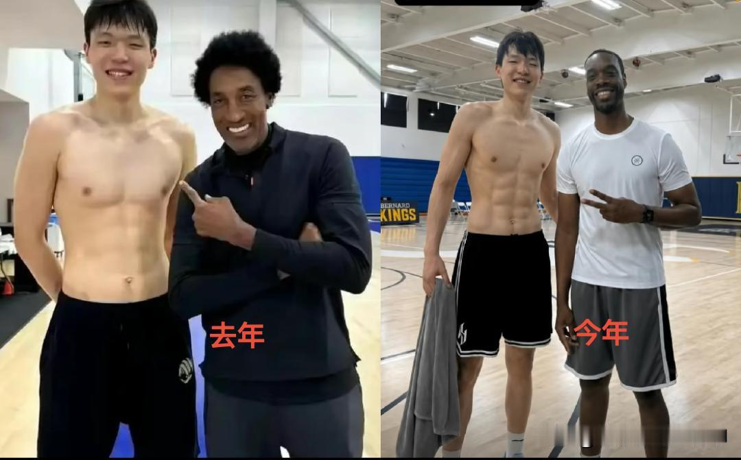 在季后赛首轮被马刺淘汰以后，杨瀚森立马就投入到训练当中，经过20多天的刻苦训练，