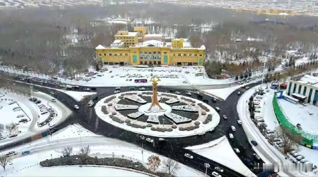 12月12日，包头迎来了今冬的第一场雪，那景致美得令人陶醉。洁白的雪花纷纷扬扬地