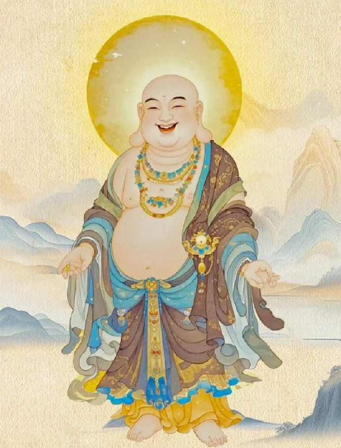 弥勒佛前，笑看世间:施主请留步，许个愿吧！​​​​
