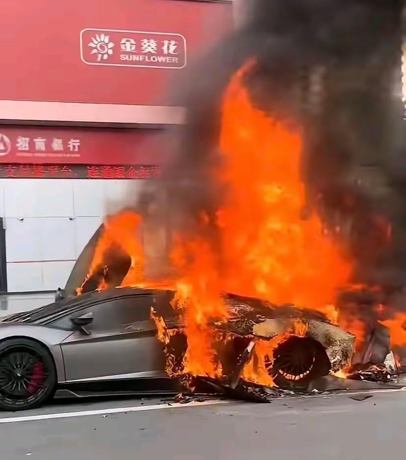 闹市一声巨响过后，千万级超跑直接烧成废铁，这场闹剧真的让人唏嘘不已。5月24日下