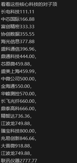 这样一批科技股是要见顶了吗？怎么齐刷刷的对子顶信号呢。对此大家怎么看？科技股一