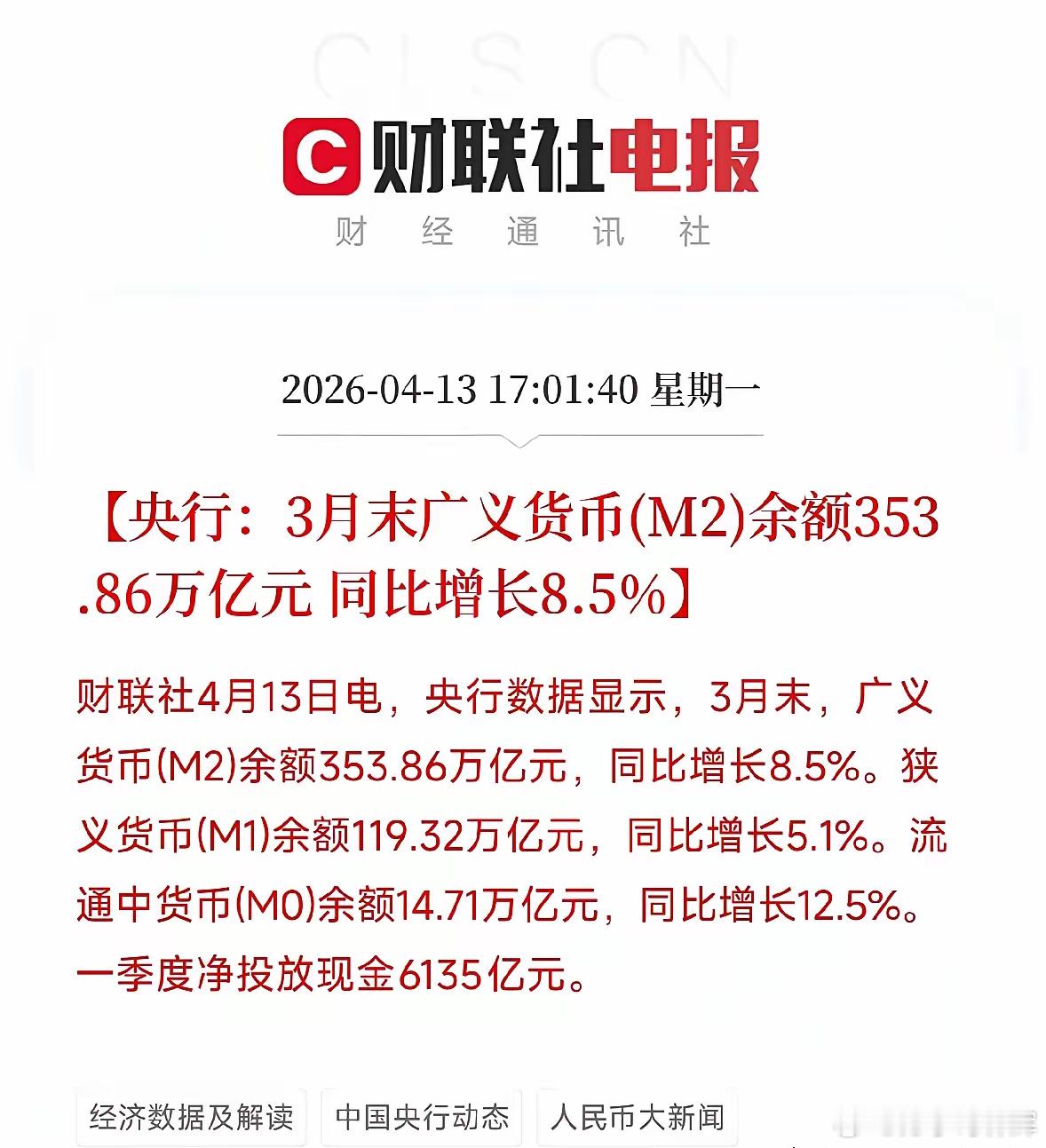 一季度人民币贷款增加8.6万亿，钱都去哪了？下午央行发了三组数据，我帮大家划个重