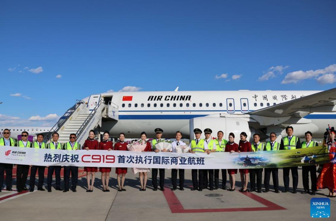 C919第一次出国，首站蒙古国。8月12日起，国航用C919日常执飞北京—乌兰巴