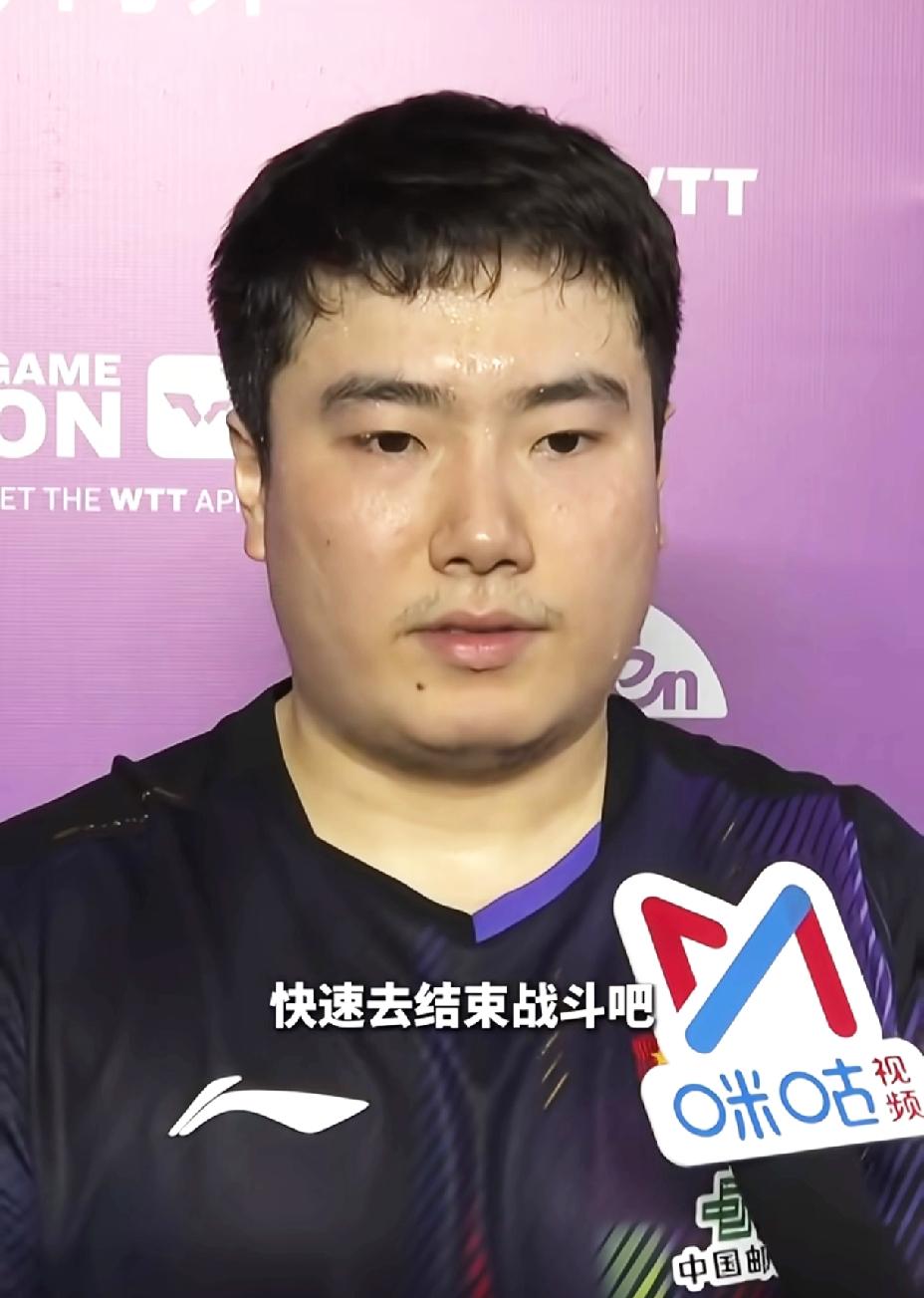 看看梁靖崑这满脸的汗，就知道他这次有多拼了。向鹏有一个擦边球，甜甜第一时间