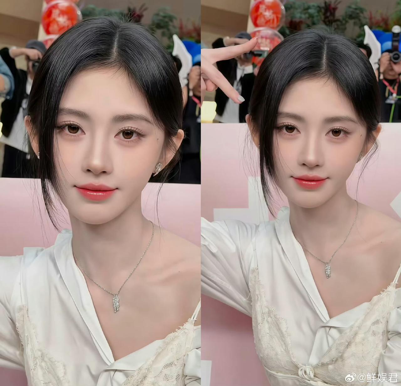 鞠婧祎这生图真的绝到失语！原相机直出居然一点瑕疵都挑不出来，脸上干净得没有一丝