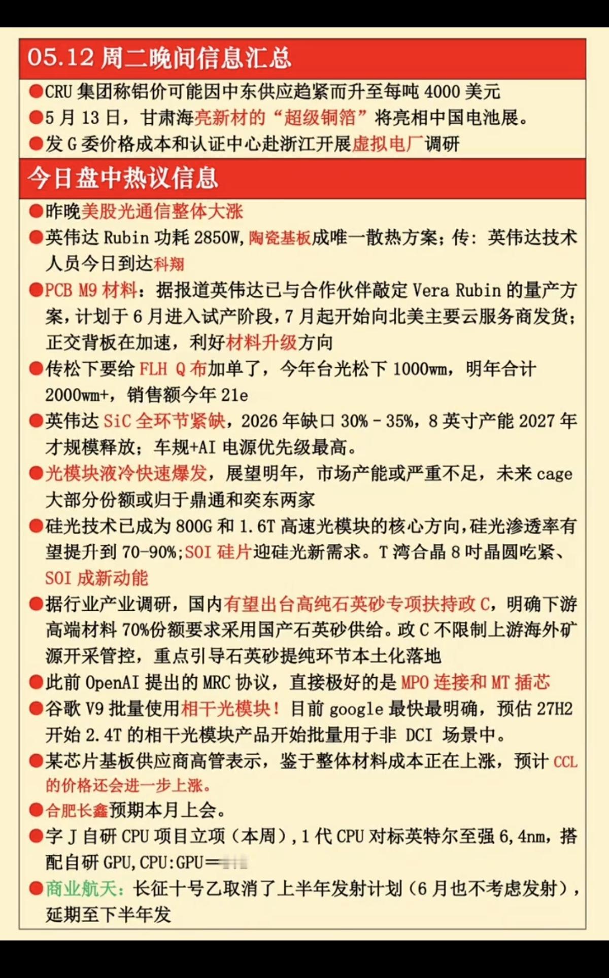 5.13周三财经信息汇总！1.超级铜箔2.陶瓷基板3.PCBM9