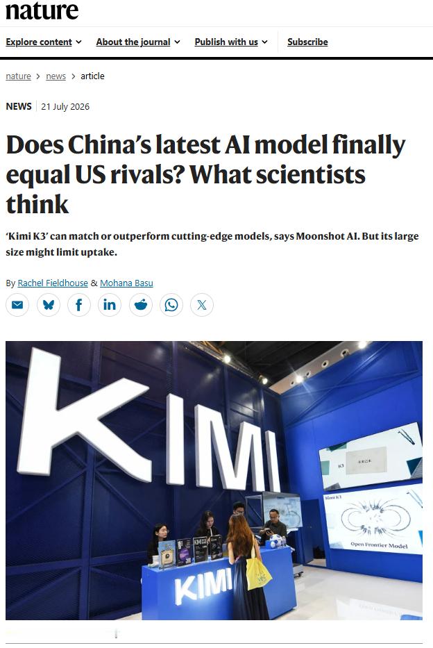 澳媒称KimiK3像晴天霹雳¹看到国内还有一些人不服气KimiK3。但是没