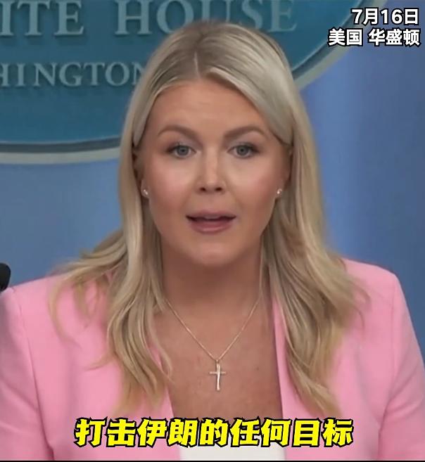 7月16号，白宫新闻秘书莱维特在记者会上，放出了一段极其嚣张的狠话，她直白表态：