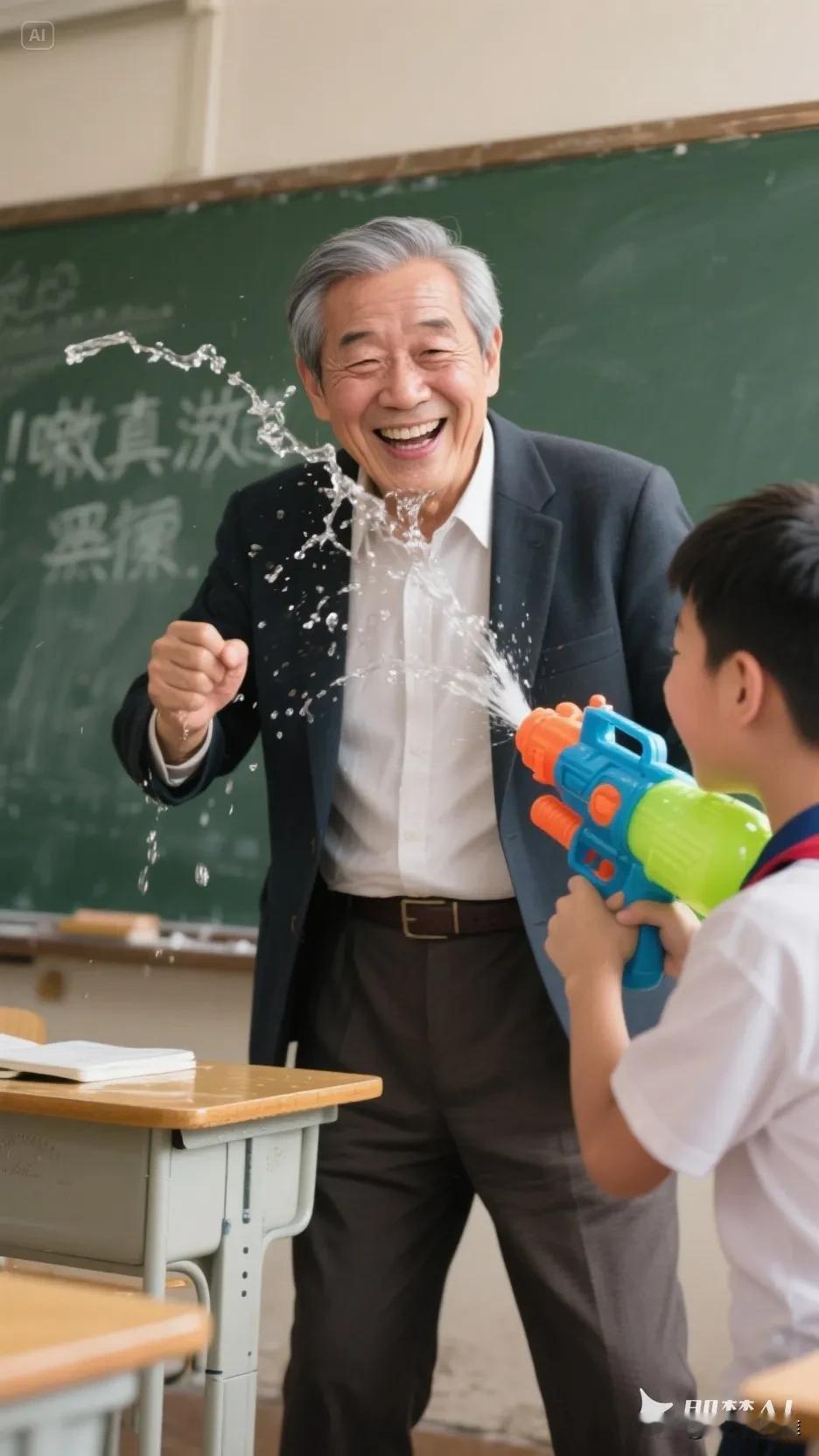 这才是欢乐的好场面，师生和谐。很多时候，作为老师，也是瞎操心，孩子不愿学习，你非