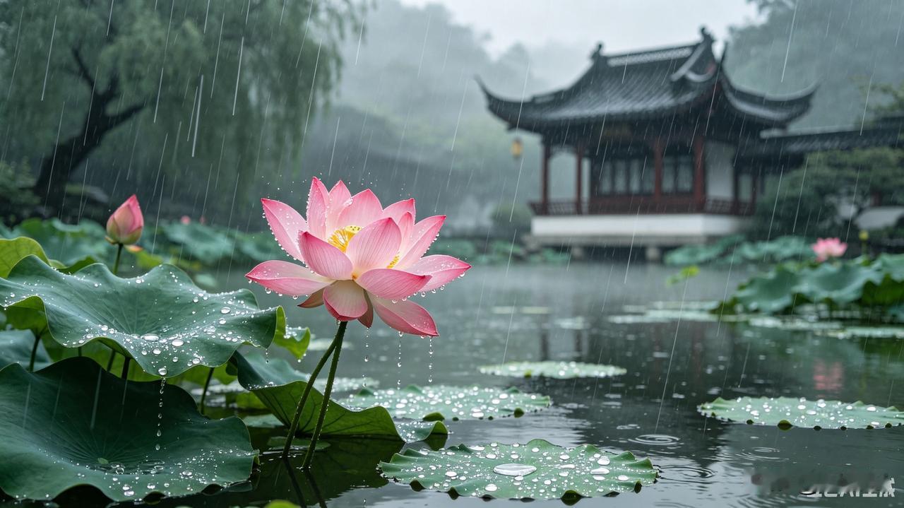 上联：夏雨荷花艳下联：秋风桂蕊香