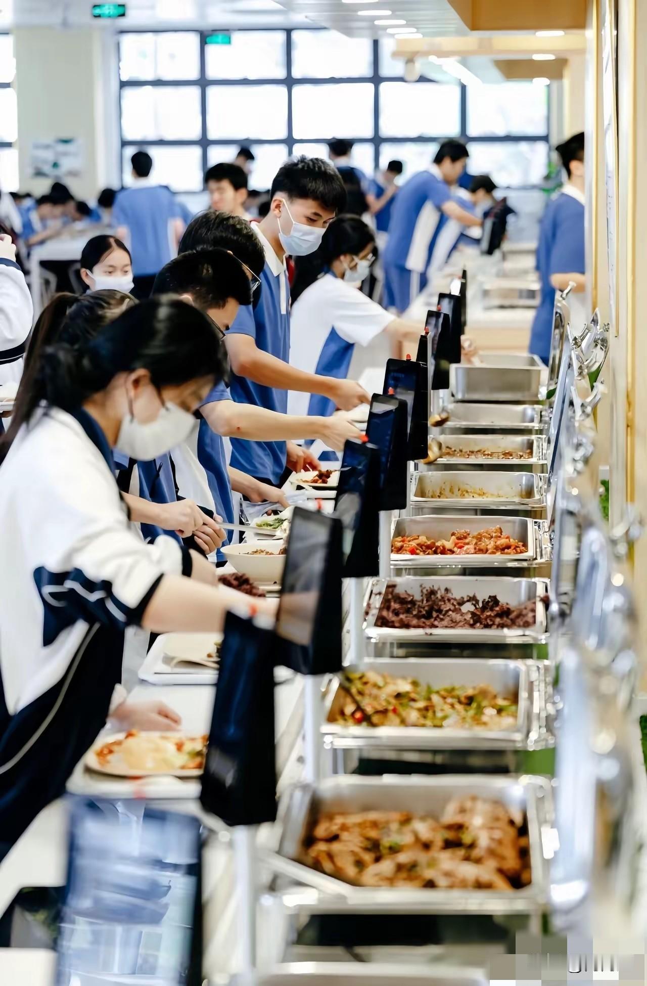 百利无一害！有位老师说了这么一句话，她说：不如让在校学生家长来开食堂吧！