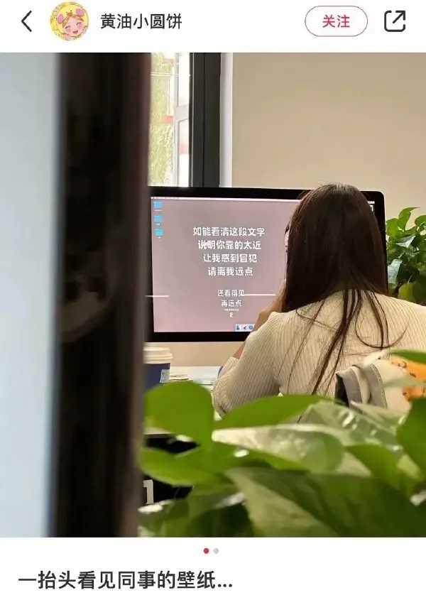 不小心看到了同事的桌面壁纸