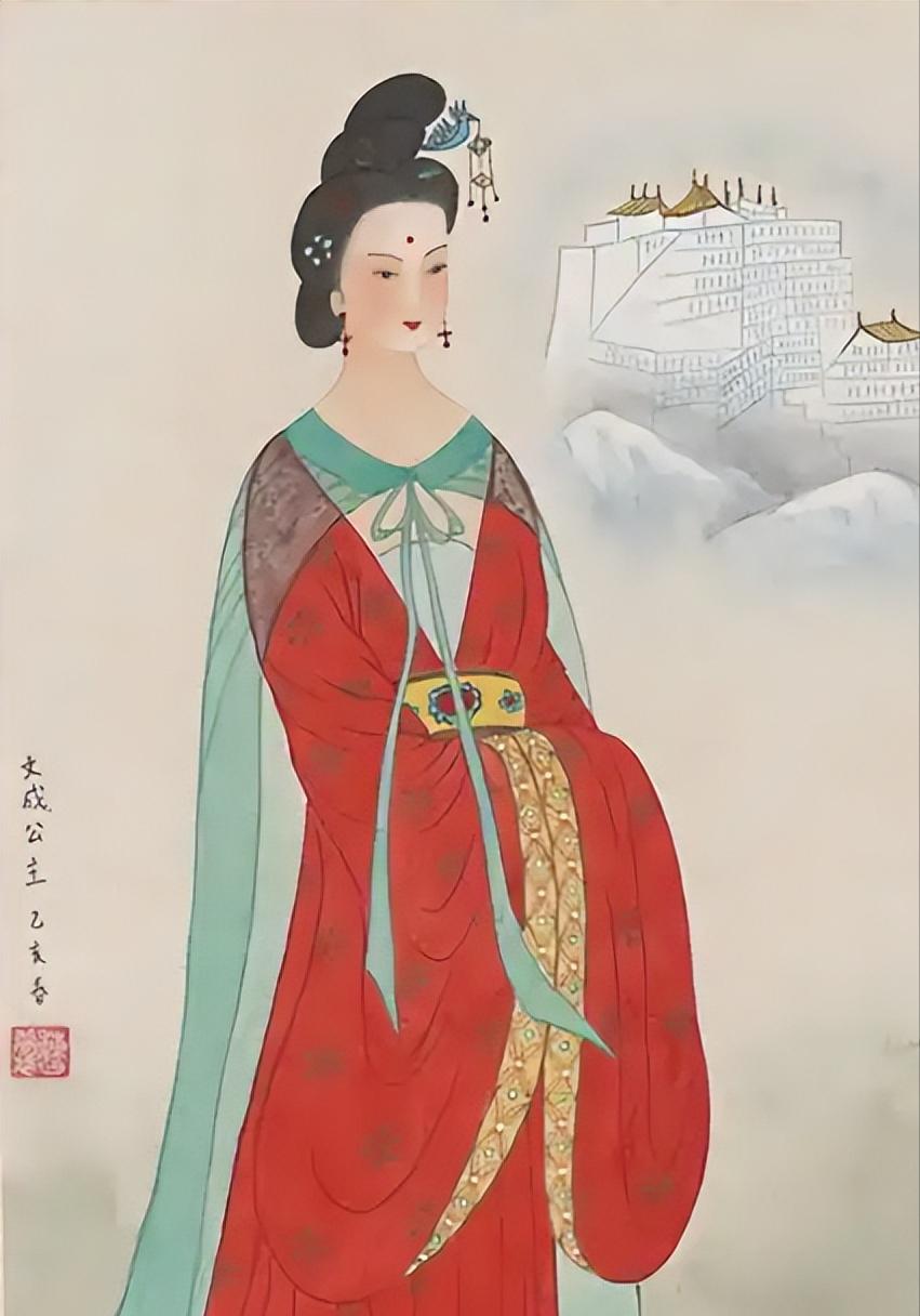 公元650年松赞干布死后，吐蕃人逼大唐嫁来的文成公主殉葬，这消息一传到长安，