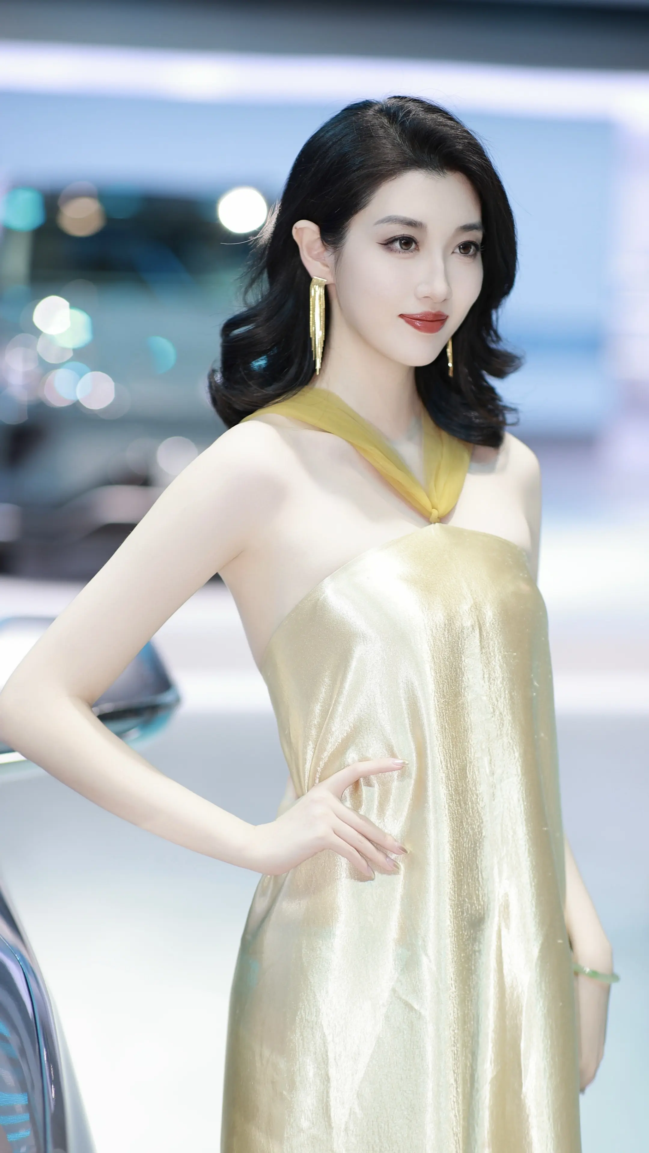 车展气质女神 车展女王气场 御姐模特 人像摄影 肤白貌美