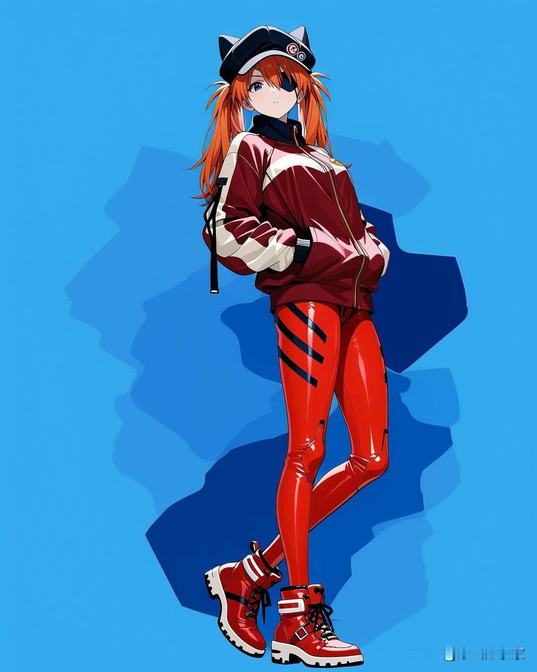 AI明日香插画作品一组动漫二次元原画分享家插画动画卡通插画师漫