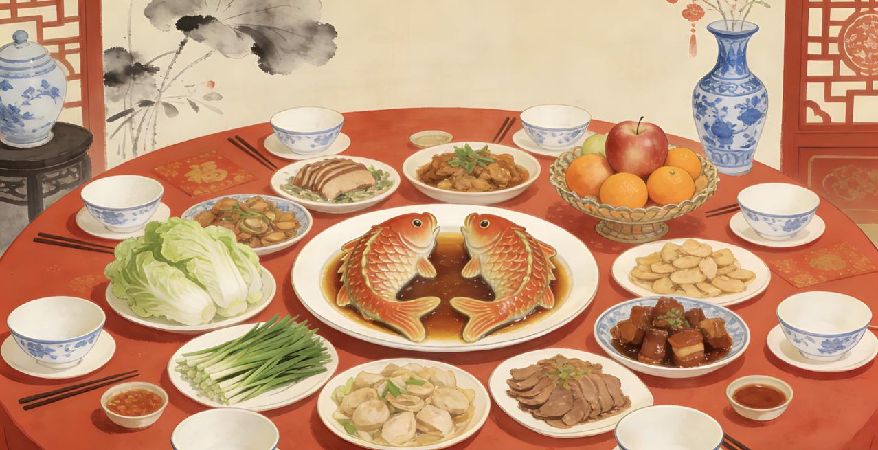 发现没有，除夕年夜饭，各家各样！但是，老人说“6样上了桌，来年一场空”，这6