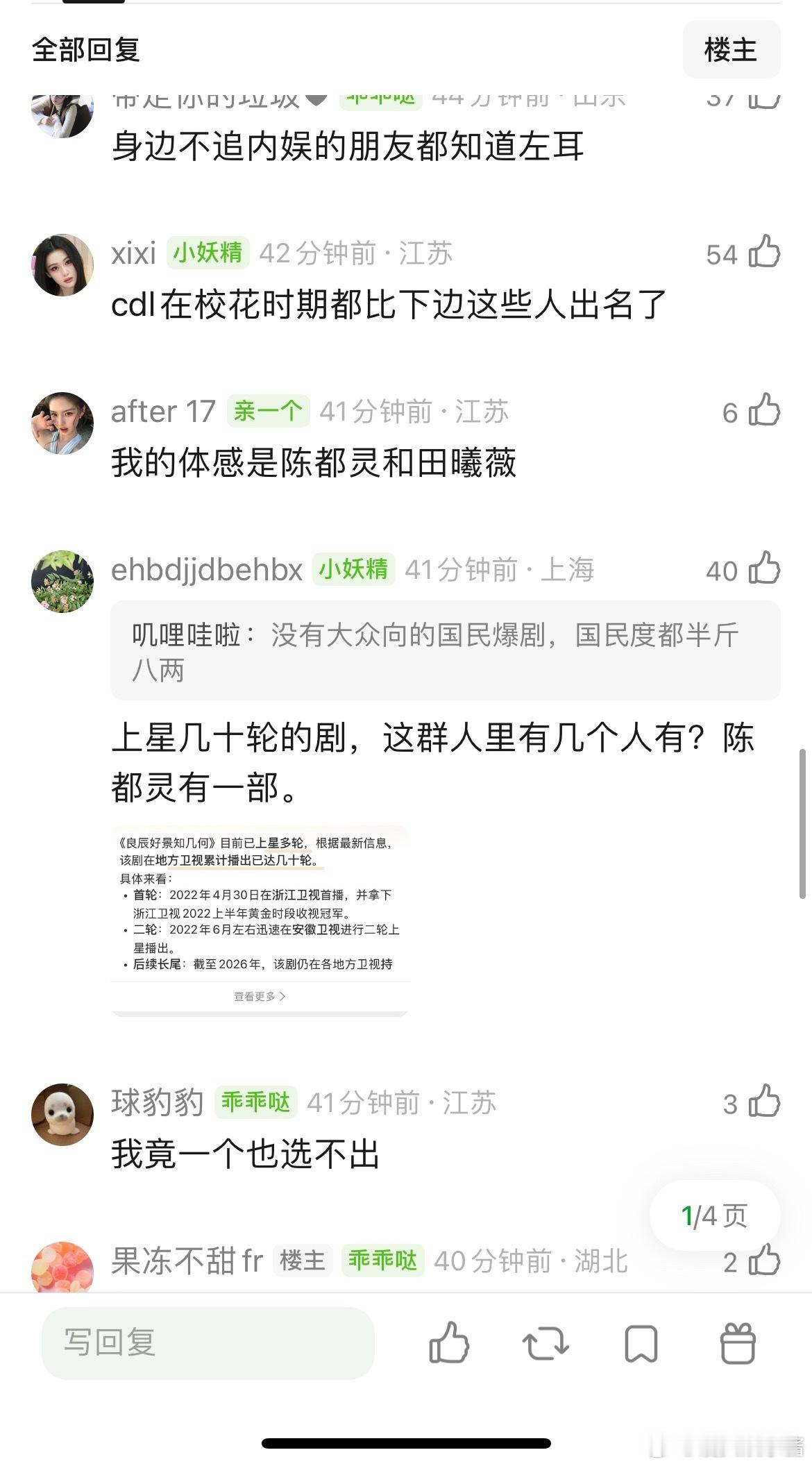陈都灵，田曦薇，王楚然，孟子义，周也，卢昱晓，张婧仪，体感谁的大众知名度更高?