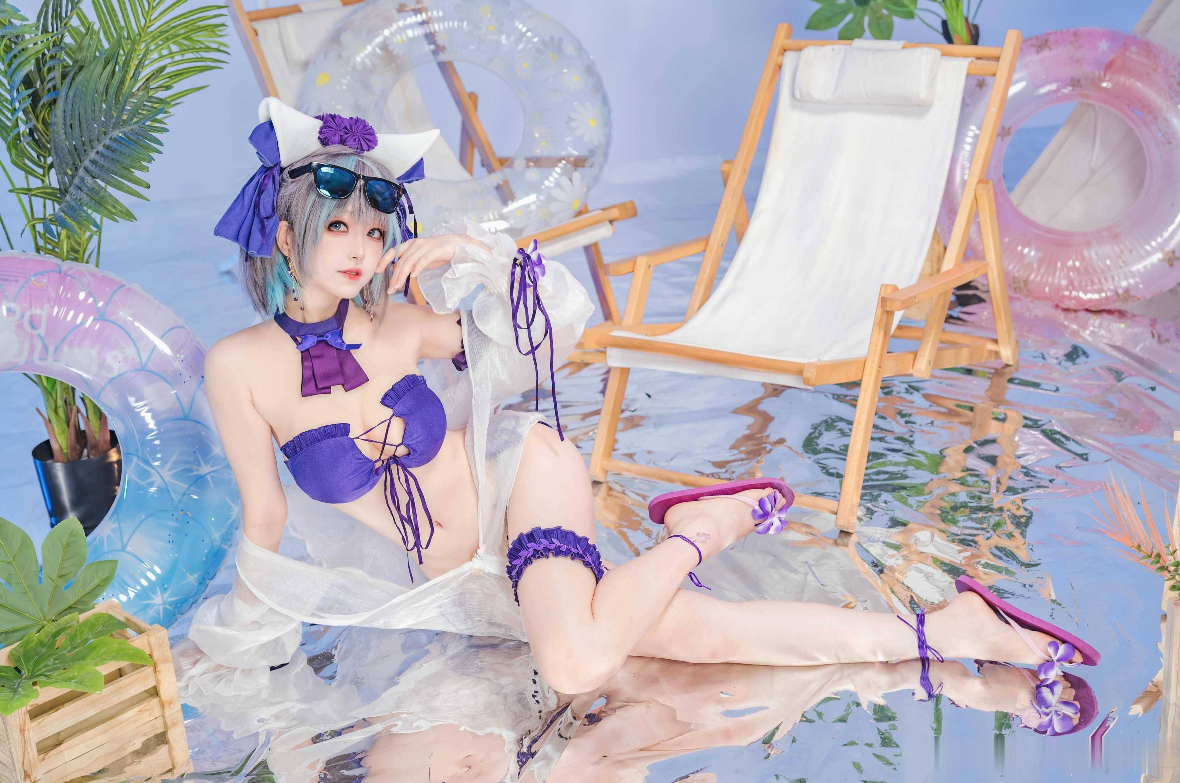 cosplay柴郡泳装摄影碧蓝航线点亮你的次元图鉴动漫嘉年华二次元快乐日二次元