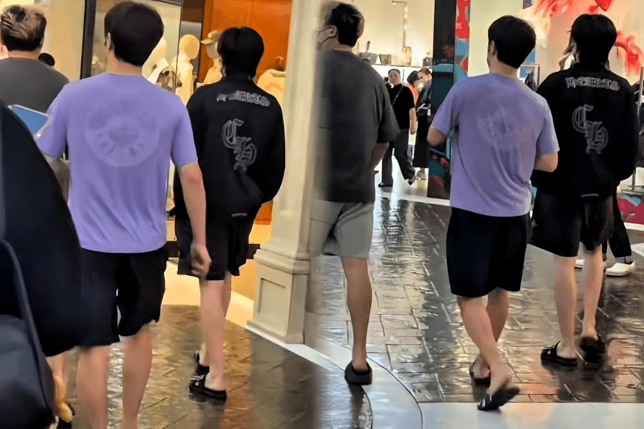王楚钦他们在澳门被偶遇了！跟王cc、闫安一起，三人全员短裤+拖鞋，谁懂啊