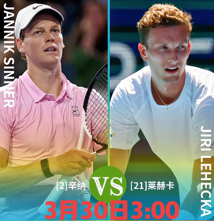 第5次交手！3月30日3:00是连败还是爆冷？？让我们拭目以待！！辛纳：