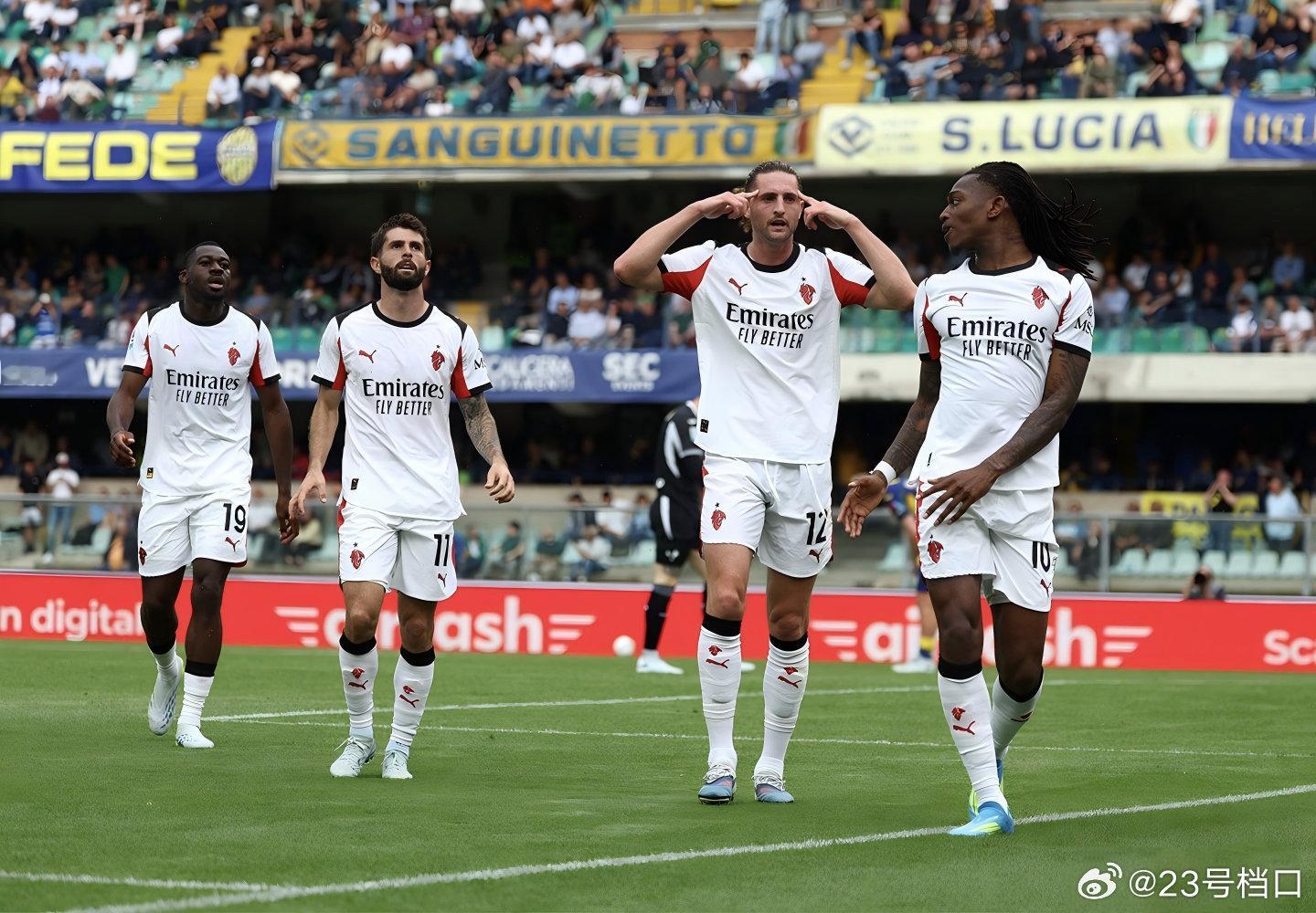 【米体】在本轮意甲联赛中，AC米兰客场1-0战胜维罗纳。尽管本轮比赛获胜，但AC
