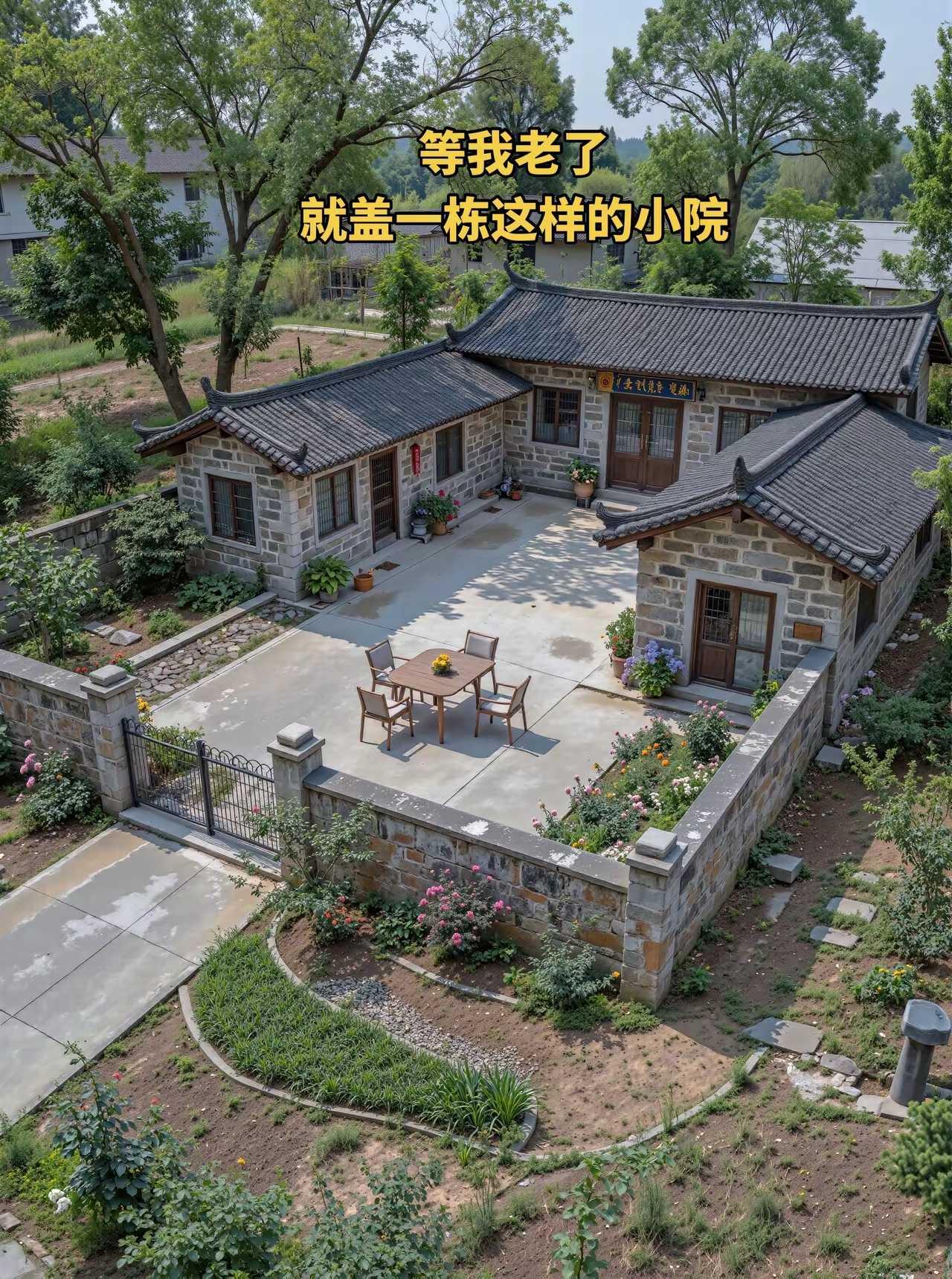 等我老了，就盖一栋这样的小院
