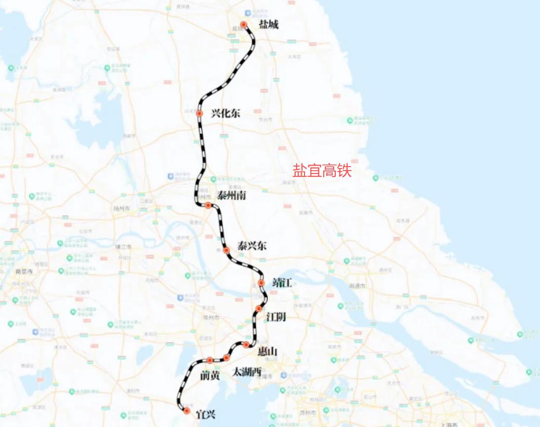 一条看似完美的"南北中轴线"盐宜高铁2024年12月正式开工，起自盐城站，经泰