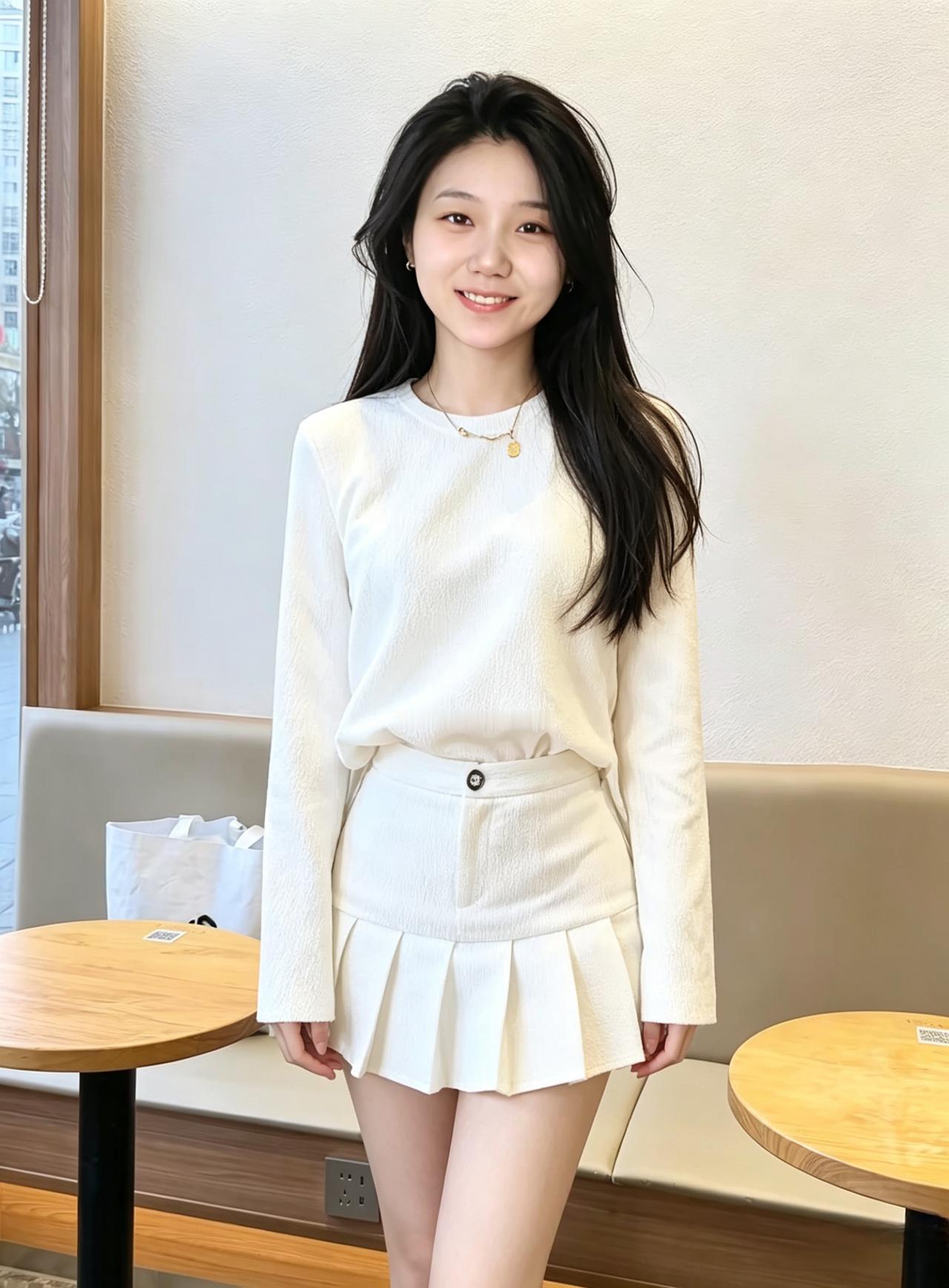 你是从旧诗里走出来的人素衣，浅笑，眉目温柔又带着现代的松弛与明亮一回头，就