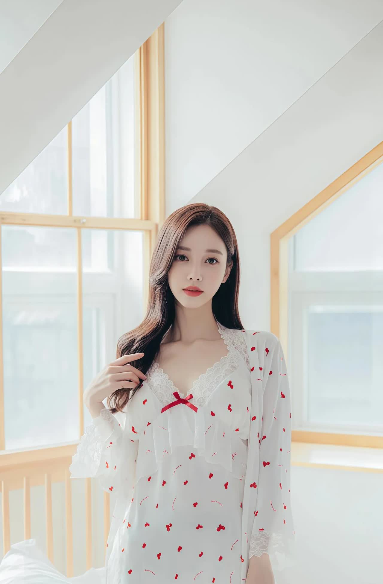 孙允珠甜美睡衣穿搭，少女心满满！