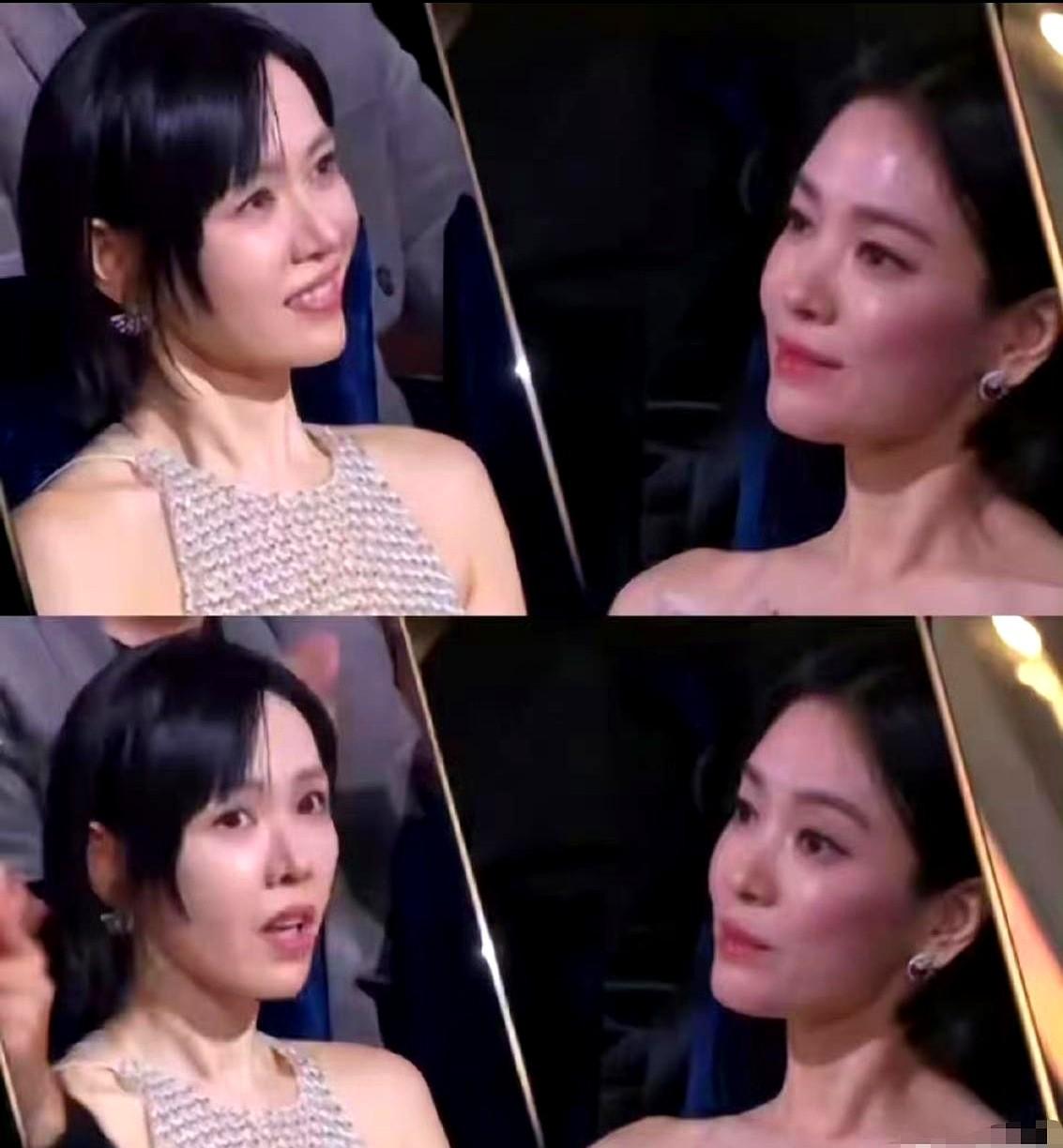 昨晚的青龙奖，宋慧乔应该是全场最煎熬的女明星了。评委们公布了三轮票数，她一票都