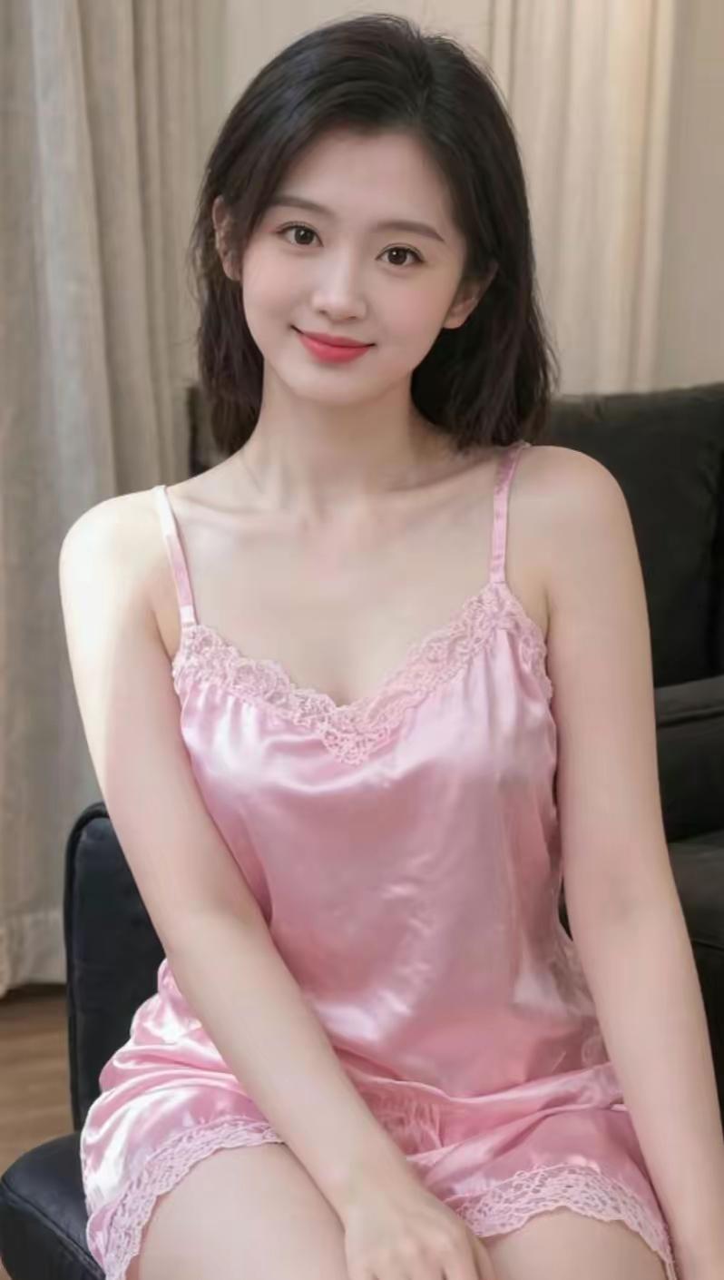温柔粉嫩睡衣，甜美笑容，居家好时光简约不简单的穿搭风格,你喜欢吗?