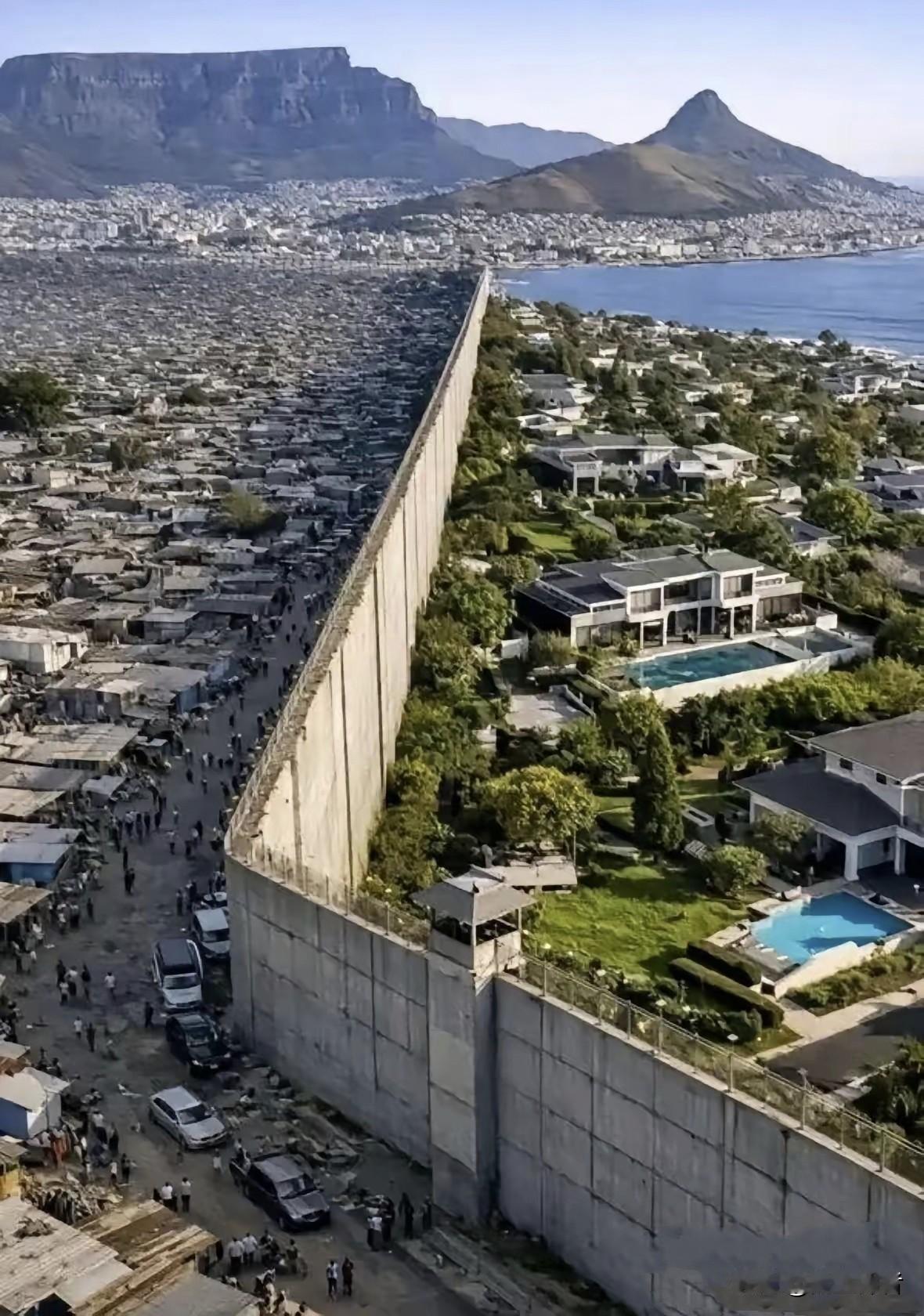 这么近，又那么远，在有些地方贫穷和富裕只是一墙之隔。